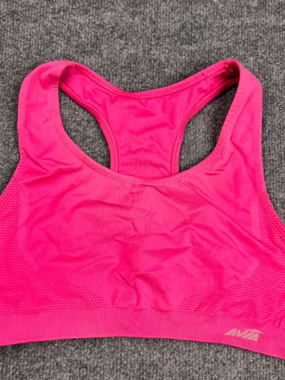 Avia Pink Seamless Sports Bra Racerback Athletic Top XL/2XL (No Size Tag) MSMTS
